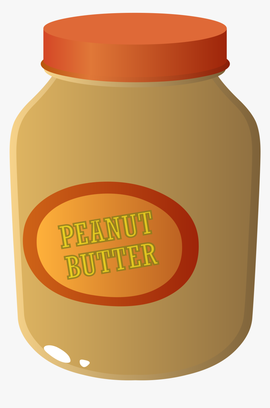 Container Clipart Big Jar - Cartoon Peanut Butter Jar, HD Png Download, Free Download