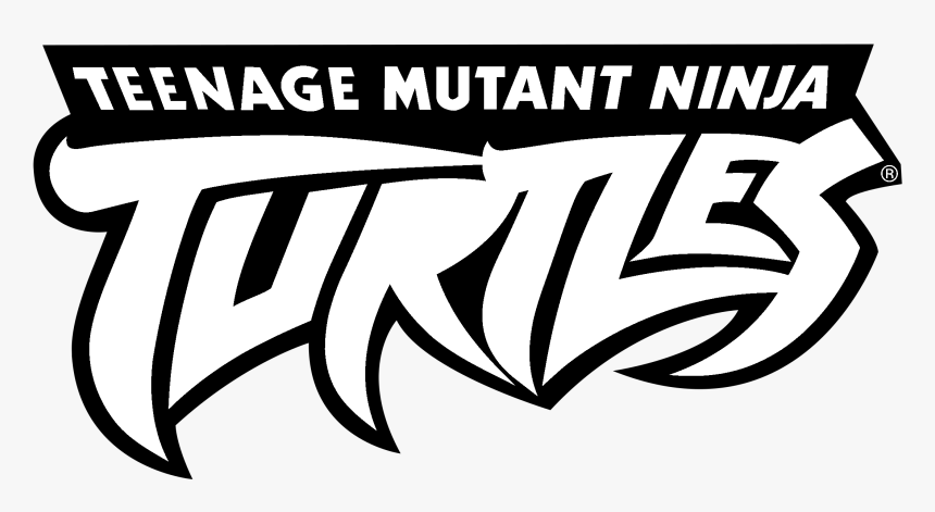 Turtles Ninja Logo Black And White - Teenage Mutant Ninja Turtles Stencil, HD Png Download, Free Download