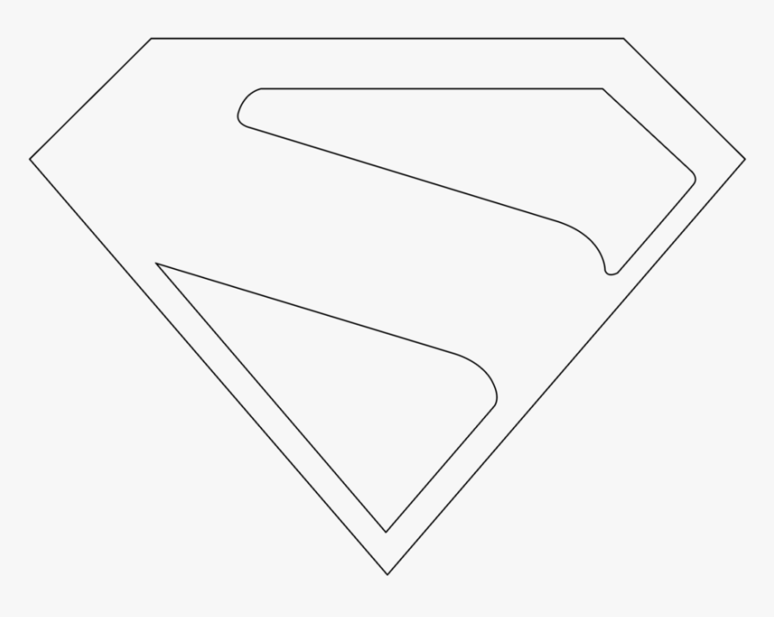 Superman Logo Outline - Line Art, HD Png Download, Free Download