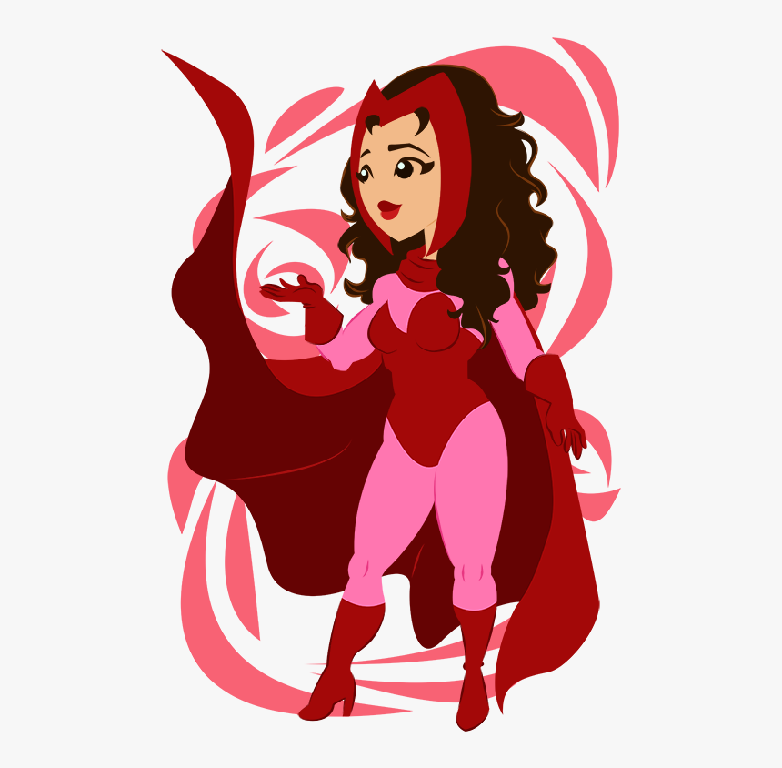 Transparent Scarlet Witch Png - Wanda Maximoff Cartoon, Png Download, Free Download