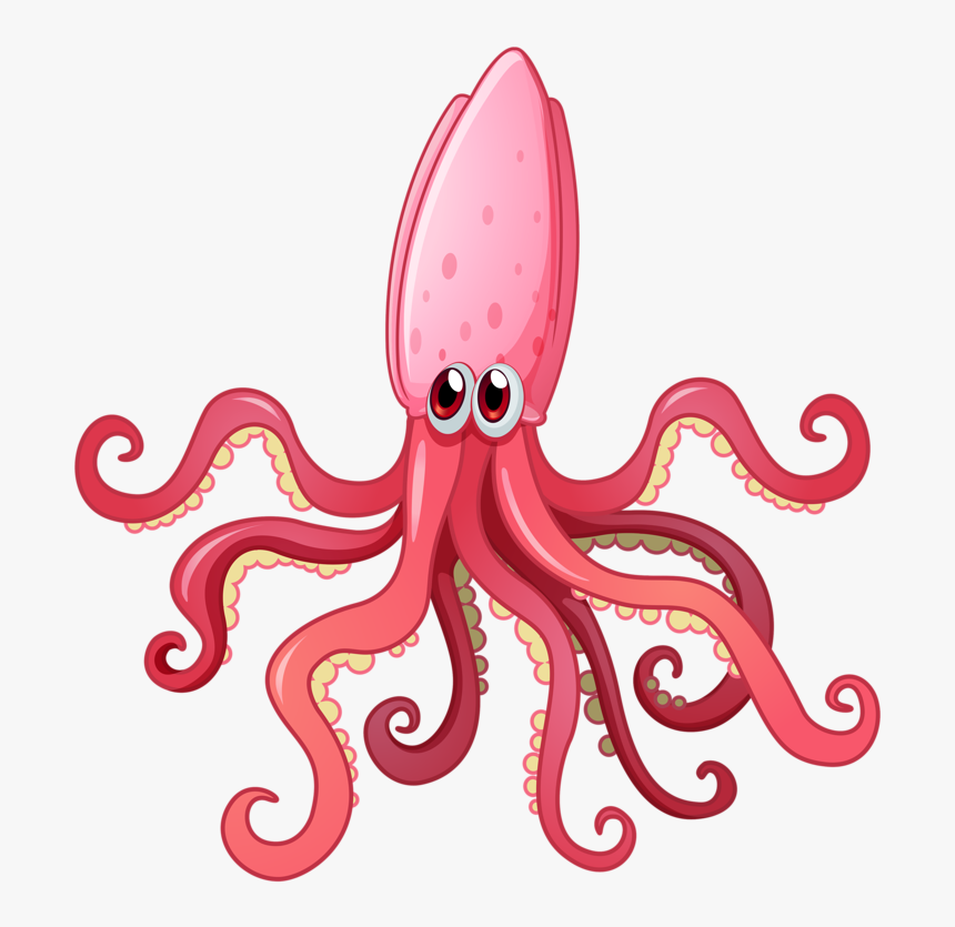 Transparent Octopus Clip Art - Transparent Background Sea Creatures Clipart, HD Png Download, Free Download