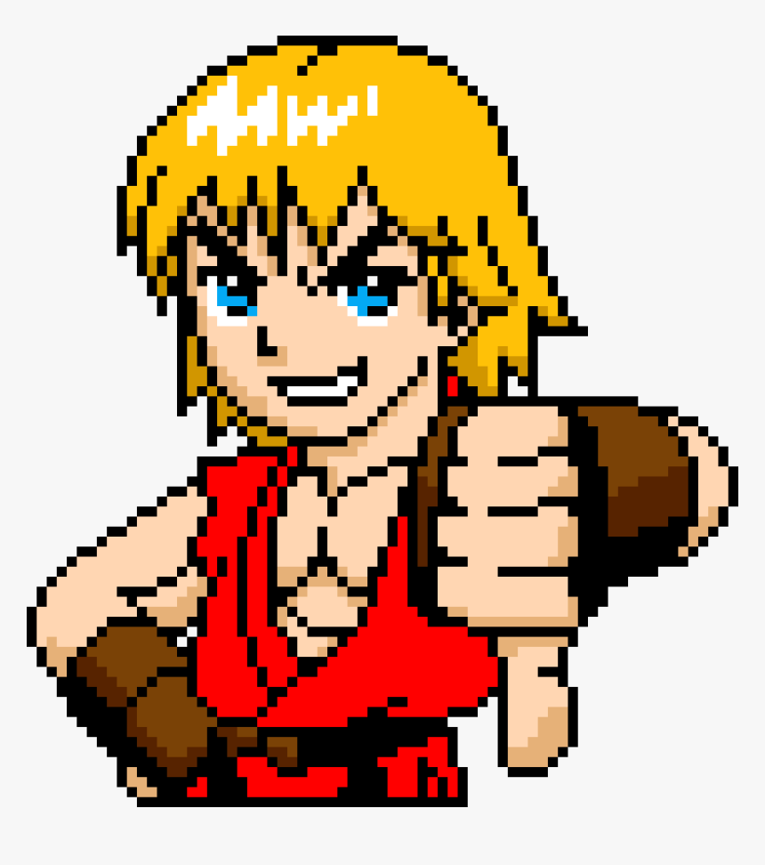 Street Fighter Ken Pixel Art, HD Png Download, Free Download