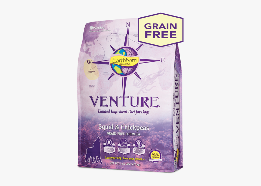 Squid & Chickpeas Bag - Earthborn Venture Dog Food, HD Png Download, Free Download