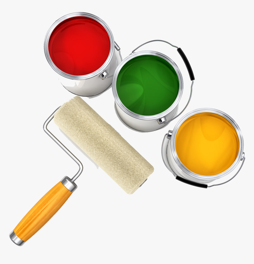 And House Bucket Roller Paint Spray Painter Clipart - Painter And Decorator, HD Png Download, Free Download
