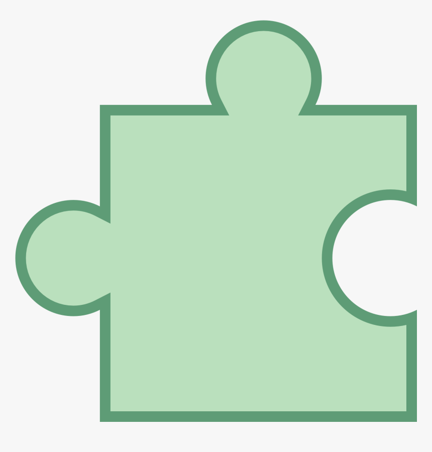 Puzzle Clipart Symbol - Green Corner Puzzle Piece, HD Png Download, Free Download