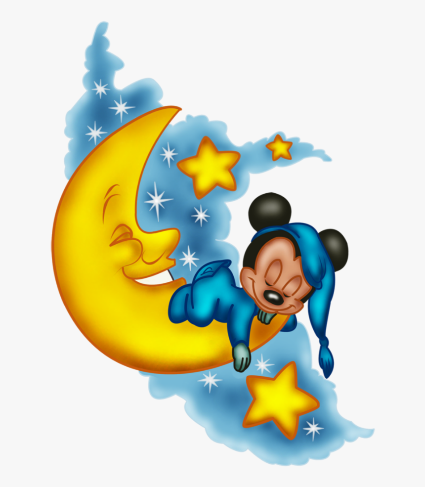 Mq Blue Mickey Mickeymouse Baby Moon - Baby Mickey Mouse Moon, HD Png Download, Free Download