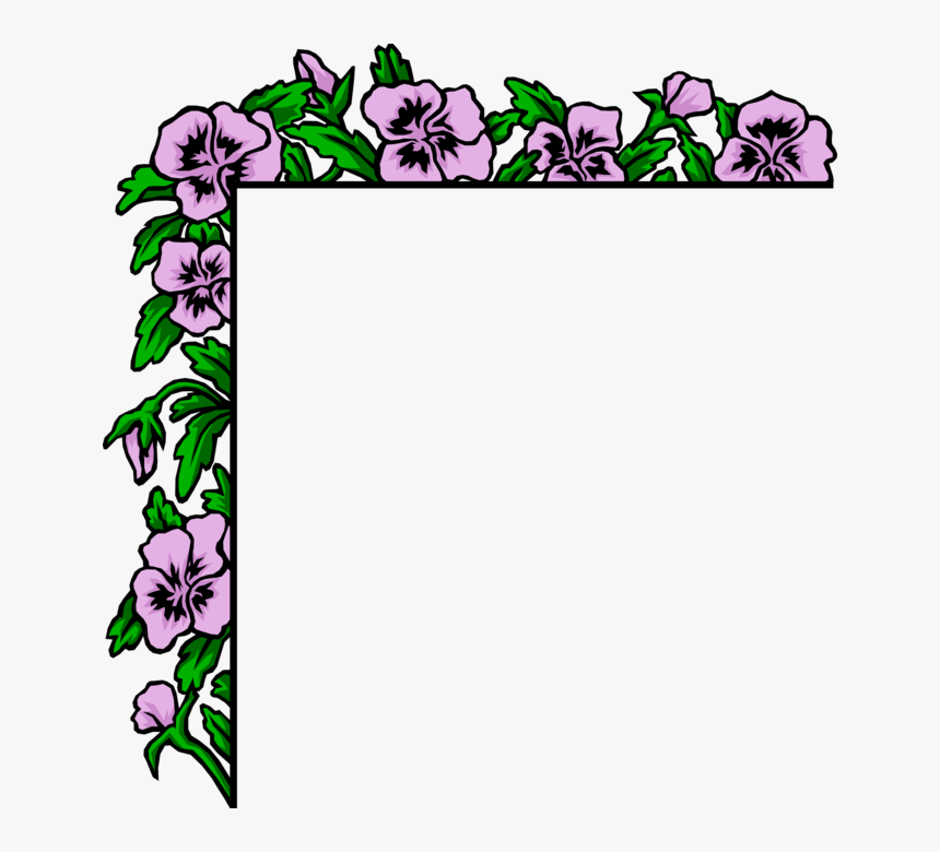 Vector Illustration Of Purple Flowers Border - Mothers Day Mother Acrostic Poem, HD Png Download, Free Download