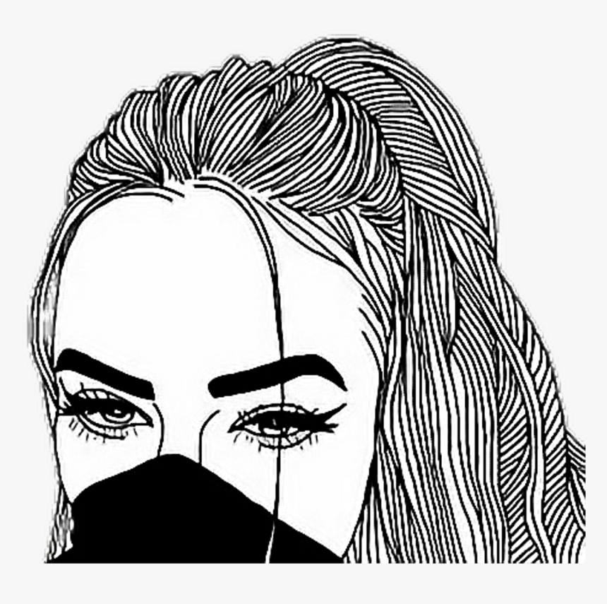 Tumblr Outlines Tumblrgirl Love December2017 Girl Outline Hd Png Download Kindpng