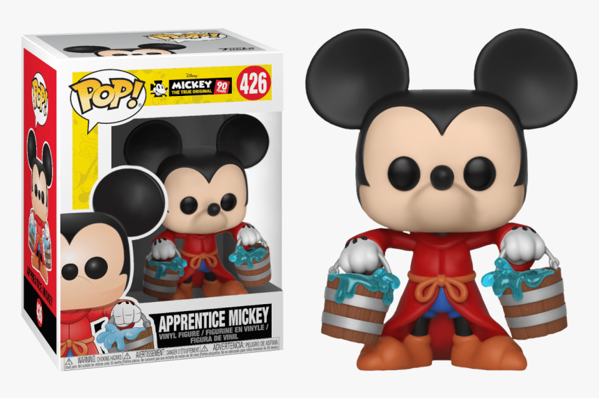 Apprentice Mickey 90th Anniversary Pop Vinyl Figure - Mickey Mouse 90 Th Funko Pop, HD Png Download, Free Download