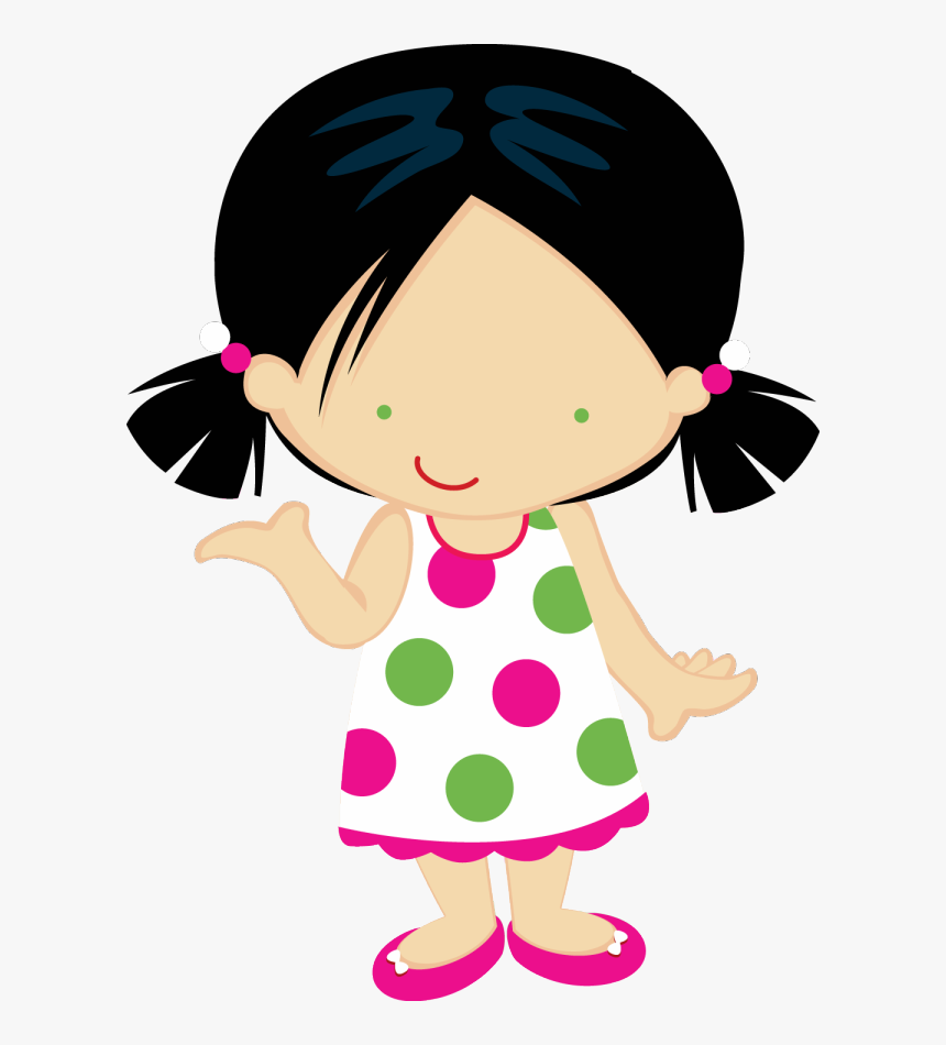 Ni O Bonito Animado - Clipart Girl Saying Hi, HD Png Download, Free Download