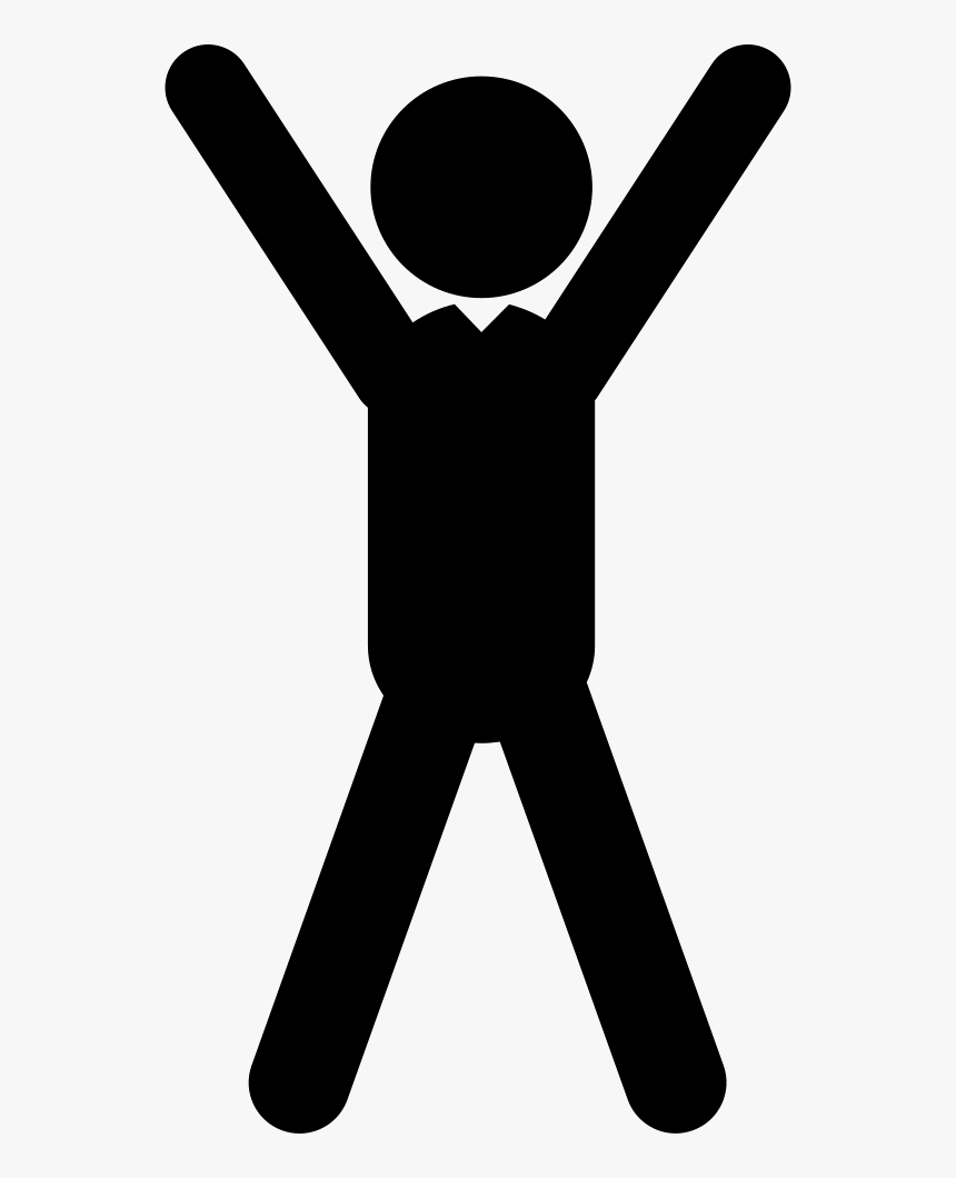 Man Standing With Extended Arms Over His Head - Arms Raised Icon Png, Transparent Png, Free Download