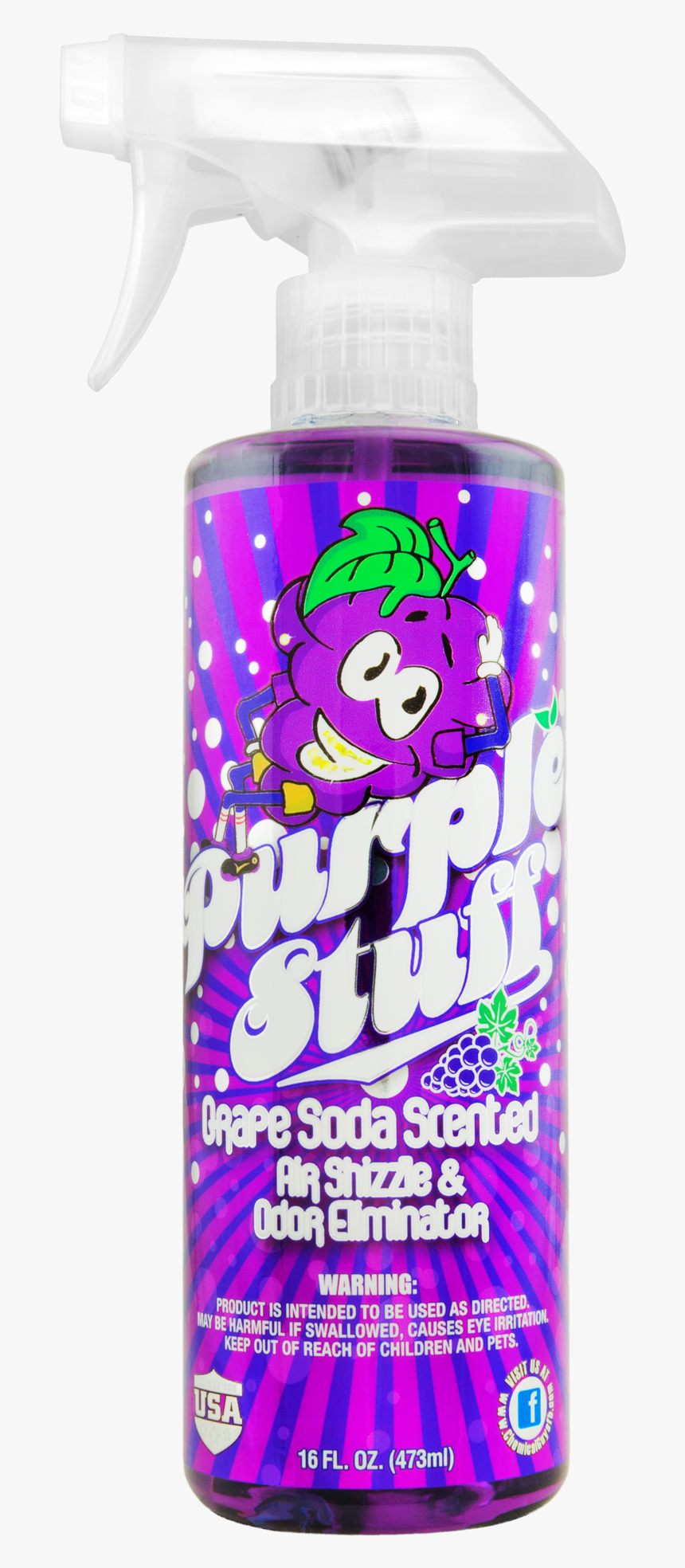 Purple Stuff Grape Air Freshener - Chemical Guys Air Freshener Odor Eliminator Purple, HD Png Download, Free Download