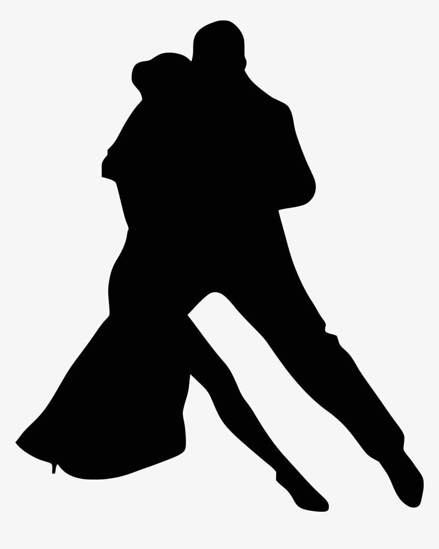 Silhouette Dance Couple Clip Art - Dancing Couple Clipart Black And White Png, Transparent Png, Free Download