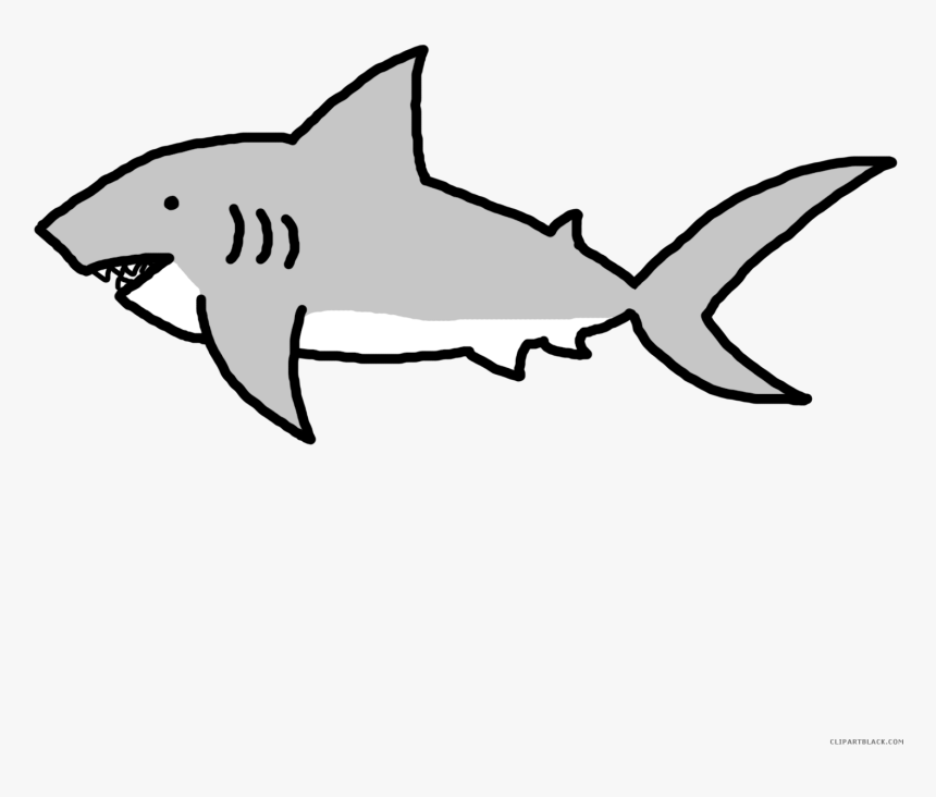 Clipart Shark Grey Shark - Shark Clipart, HD Png Download, Free Download