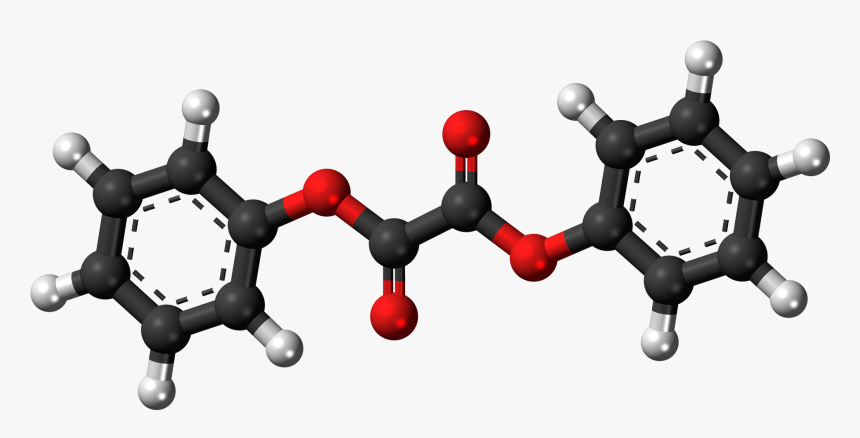 Ball And Stick Model Of The Diphenyl Oxalate Molecule - Diphenyl Oxalate, HD Png Download, Free Download