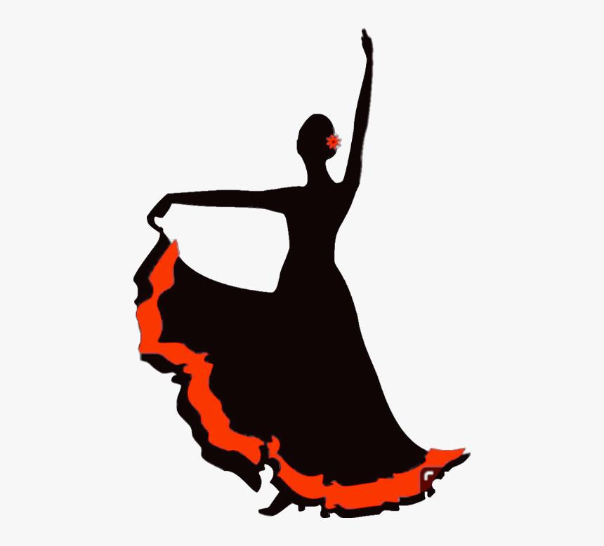 Freetoedit Woman Lady Blackdress Dancing Ftepowerupwomen - Spanish Dancing Lady Clipart, HD Png Download, Free Download