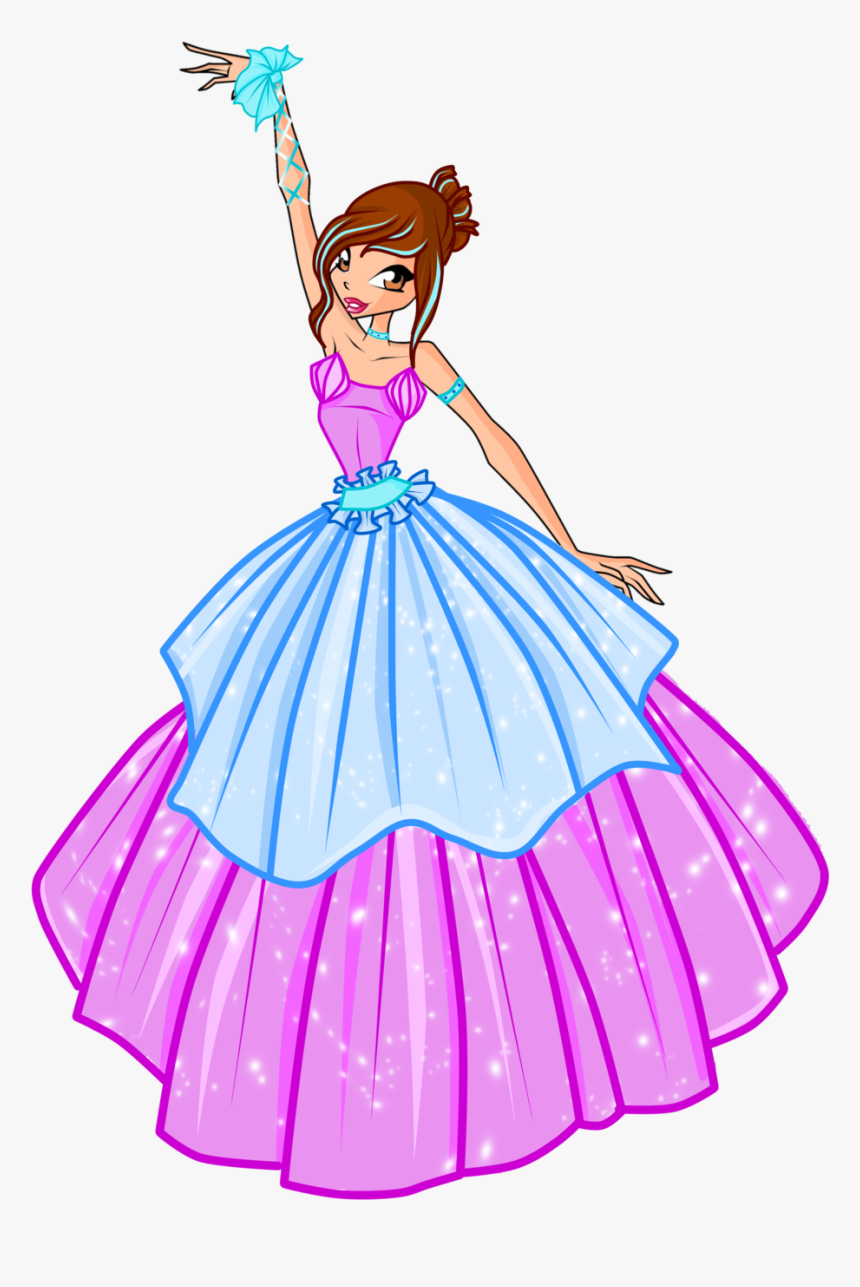 Collection Of Free Gowned Anime Download On - Ball Gown Winx Club, HD Png Download, Free Download