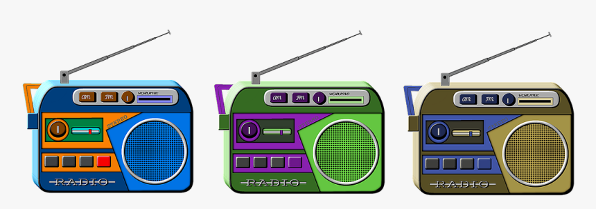 Transparent Colorful Boombox Clipart - Stereo Radio Png, Png Download, Free Download