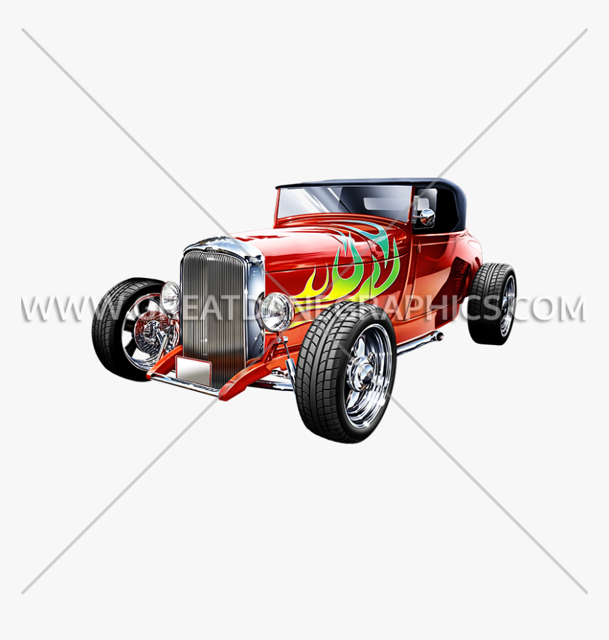 With Flames Production Ready - Hot Rod, HD Png Download, Free Download