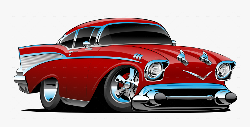 Muscle Car Cartoon Art, HD Png Download, Free Download