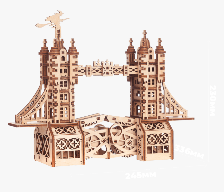 London Tower Bridge *small* Mechanical Wooden Model - Maquette 3d Bois, HD Png Download, Free Download