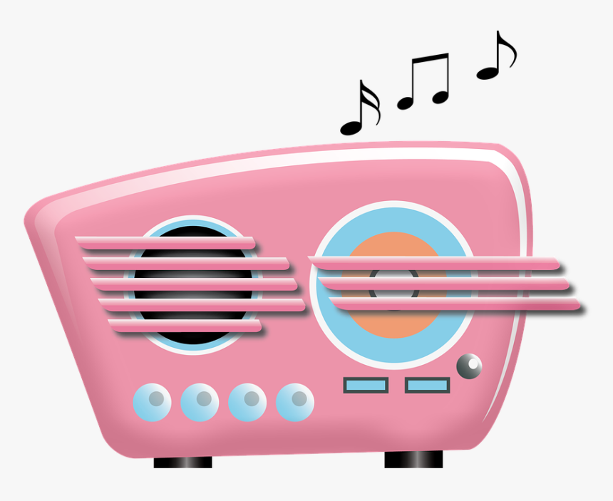 Radio, Retro, Pink, Old, Nostalgia, Music, Sound - Vintage Radio, HD Png Download, Free Download