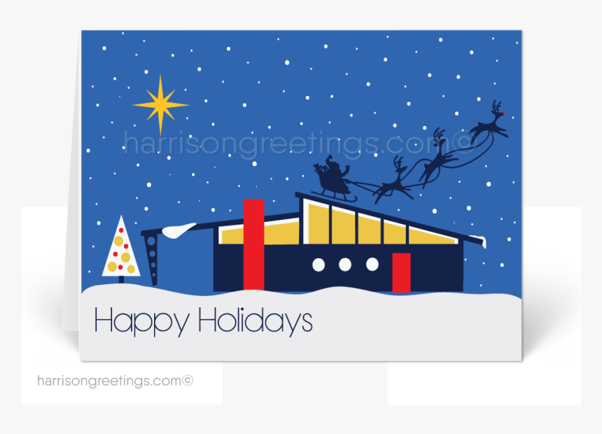 Transparent Happy Holidays Clip Art Png - Mid Century Modern Christmas Art, Png Download, Free Download