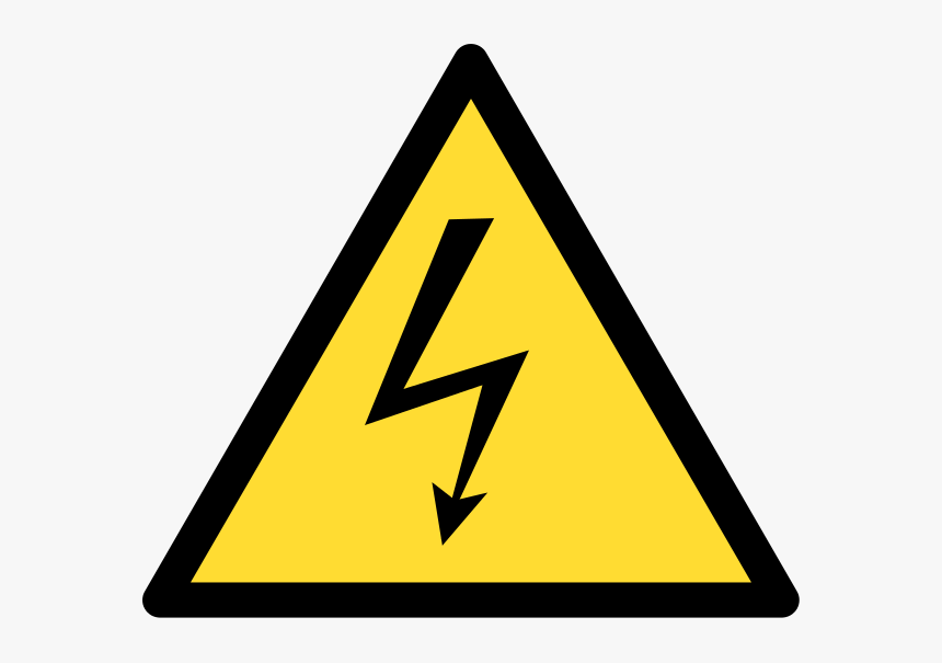 Clip Art Caution Sign Transparent Background - Warning Signs Electric Shock, HD Png Download, Free Download