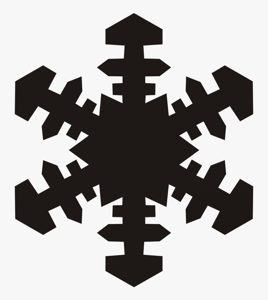 File - Snowflake - Svg - Wikimedia Commons - Snowflake Clip Art Black, HD Png Download, Free Download