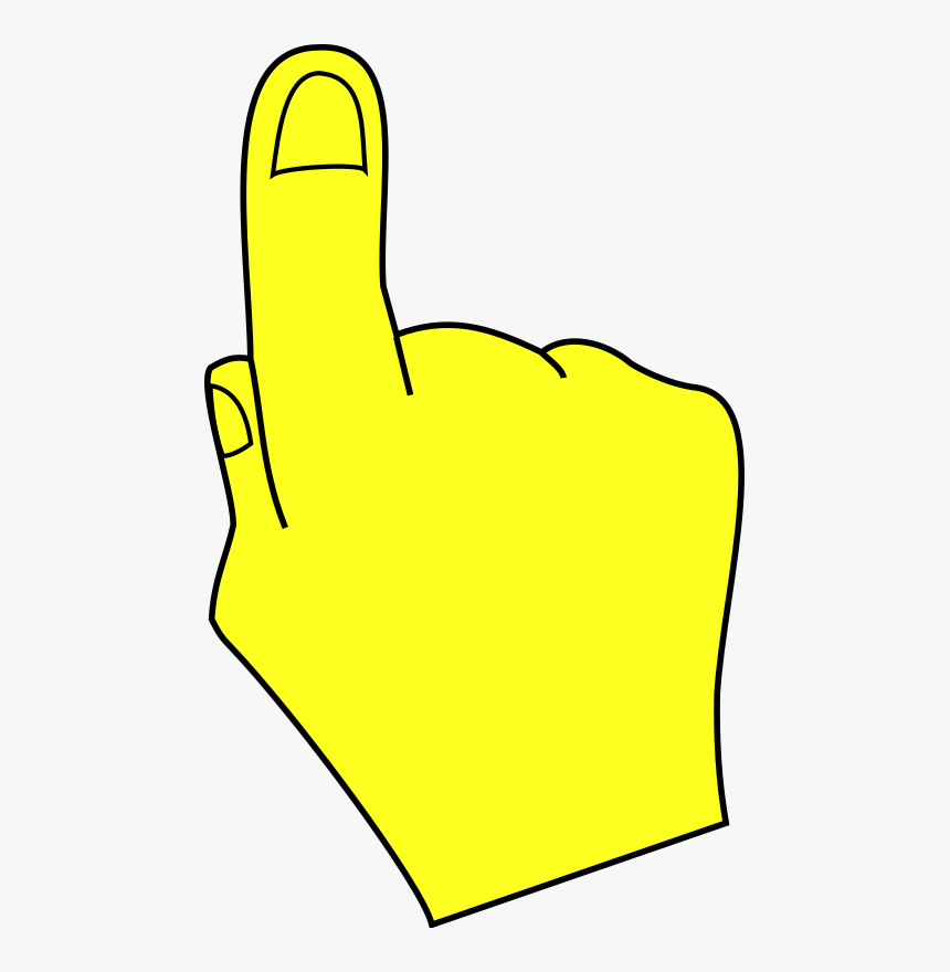 Yellow Hand Pointing Up, HD Png Download, Free Download
