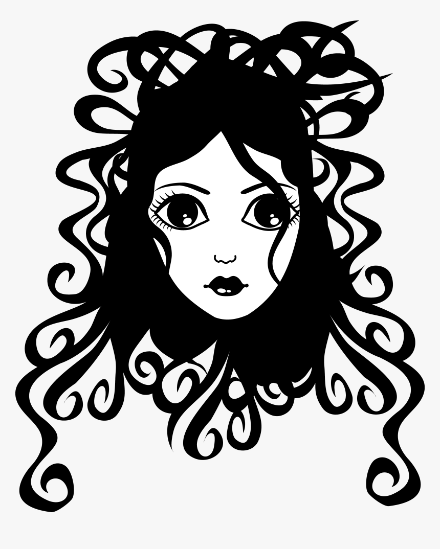 Girl Curly Hair Png, Transparent Png, Free Download