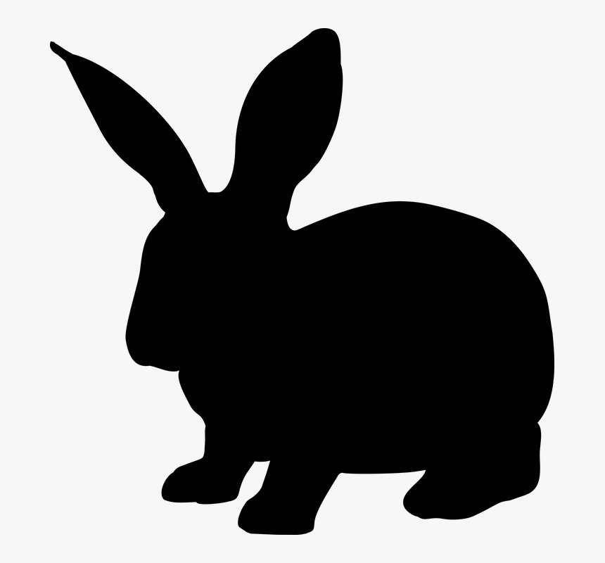 Rabbit Silhouette Hare Clip Art - Rabbit Silhouette Clip Art, HD Png Download, Free Download
