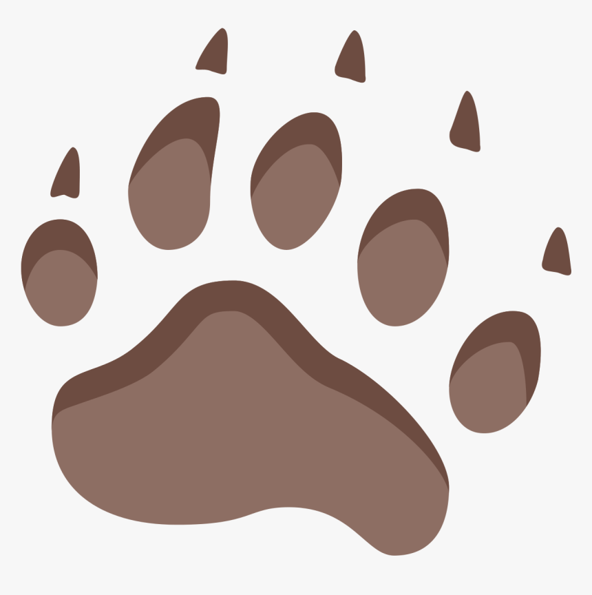 Footprint Clipart Pathway - Bear Footprints Png, Transparent Png, Free Download