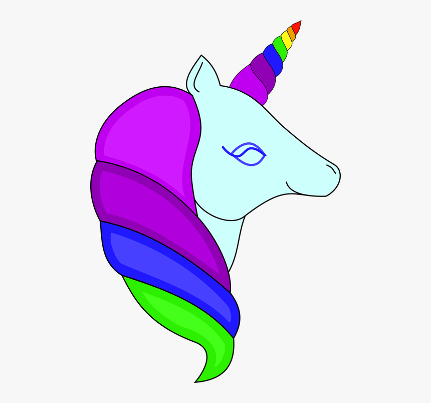 Transparent Unicorn Face Clipart - Enhjørning Hoved Tegning, HD Png Download, Free Download