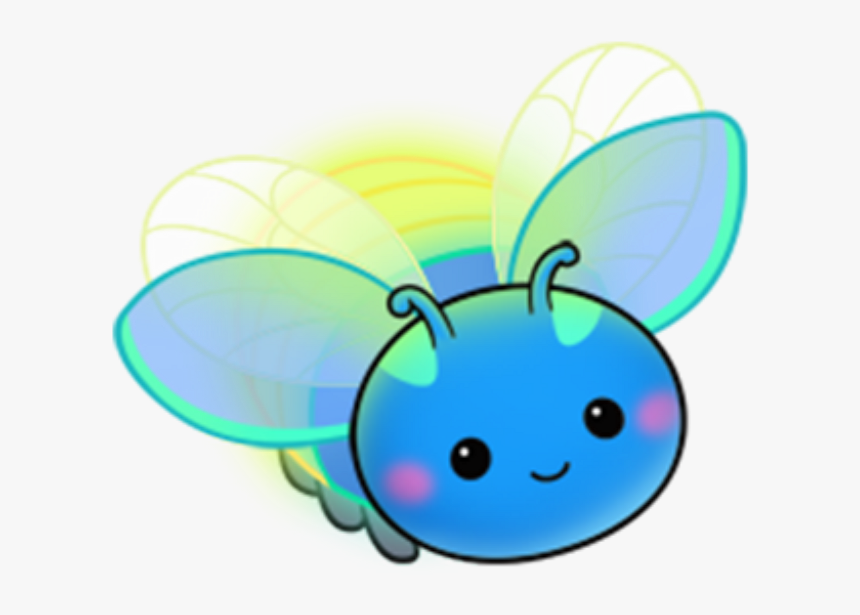 Ftestickers Clipart Firefly Cute Blue - Kawaii Bug, HD Png Download, Free Download