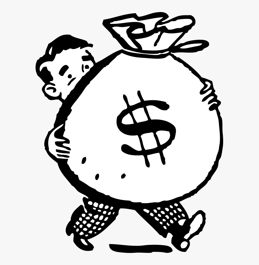 Cash Drawing Dirty Money - Money Clipart Black And White, HD Png Download, Free Download