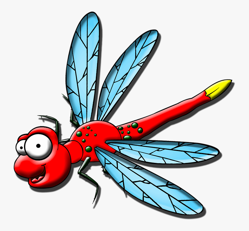 Dragonfly Clipart Firefly - Dragonfly Cartoon Png, Transparent Png, Free Download