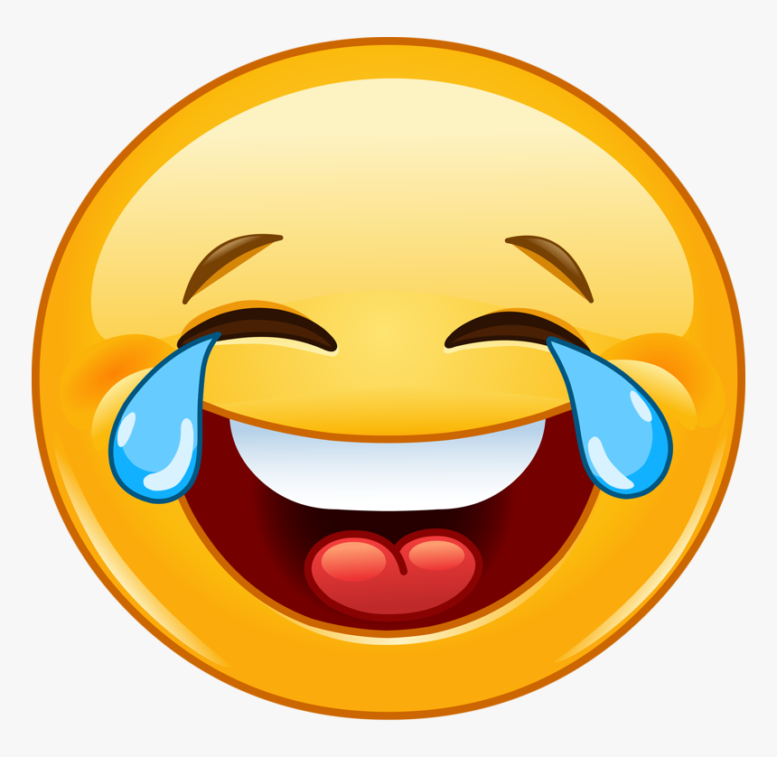 Emoticon Smiley Face With Tears Of Joy Emoji Happiness - Icon Laughing Face, HD Png Download, Free Download