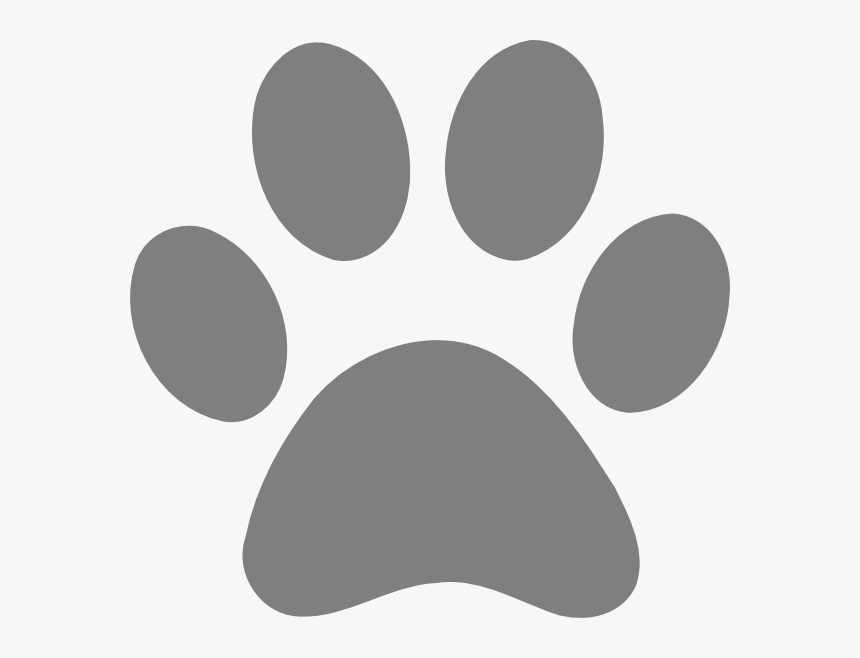 Lion Paw Print Png - Grey Paw Print Clip Art, Transparent Png, Free Download