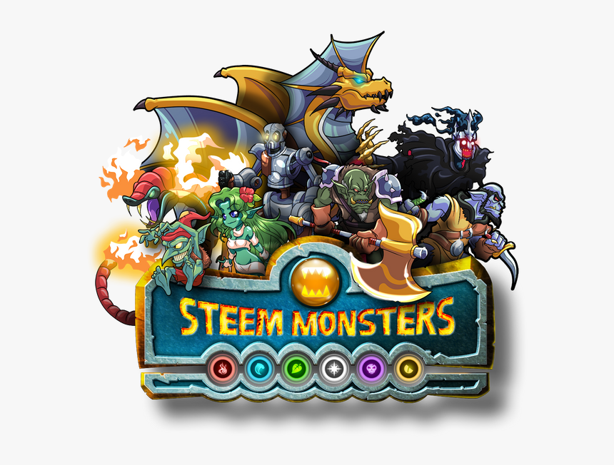 Steem Monsters Logo W Characters 1200 - Steem Monsters, HD Png Download, Free Download