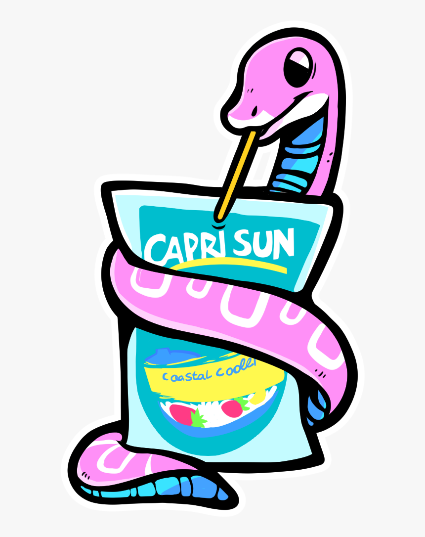 Rad Snake Redbubble - Redbubble Sticker Capri Sun Snake, HD Png Download, Free Download