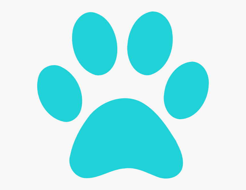 Bright Teal Paw Print Clip Art At Clkercom Vector Online - Grey Cat Paw Print, HD Png Download, Free Download