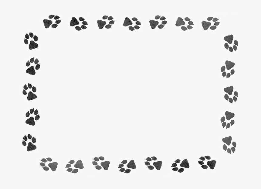 Paw Print Prints Clip Art Border Clipart Transparent - Do Animals Change Their Habitat, HD Png Download, Free Download