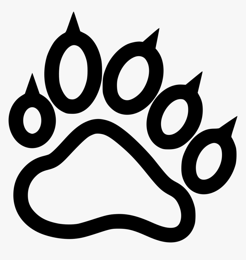 Paw Print Elementary Mascot Bear Cat Tiger - Tiger Paw Icon Png, Transparent Png, Free Download