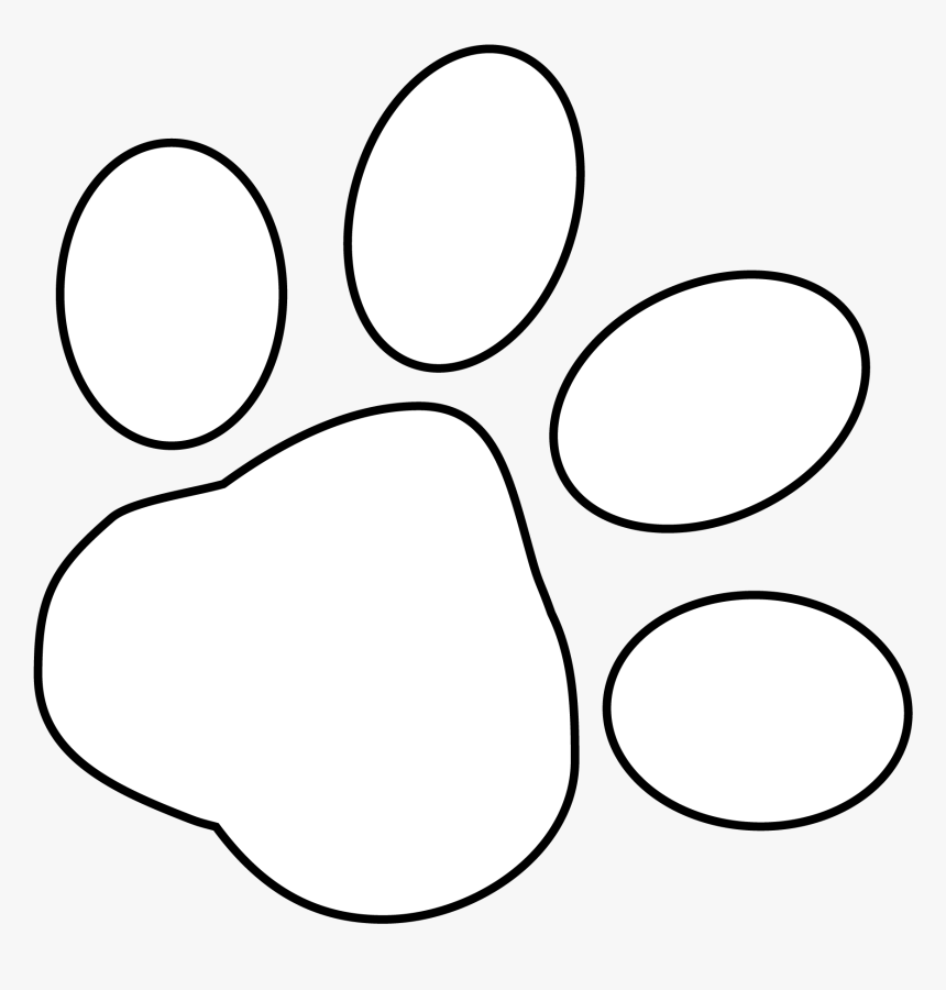 Black And White Monochrome Photography Facial Expression - White Paw Print Transparent, HD Png Download, Free Download