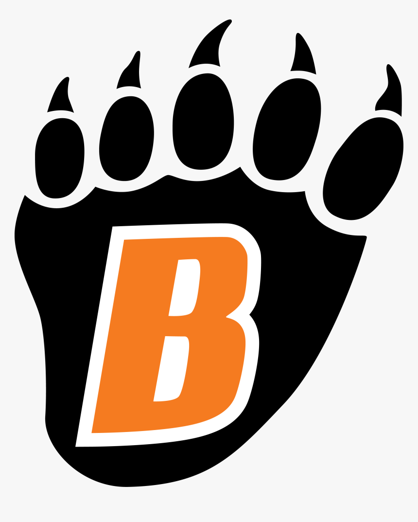 Grizzly Bear Paw Print Clipart Free Images Png - White Bear Lake Football Logo, Transparent Png, Free Download