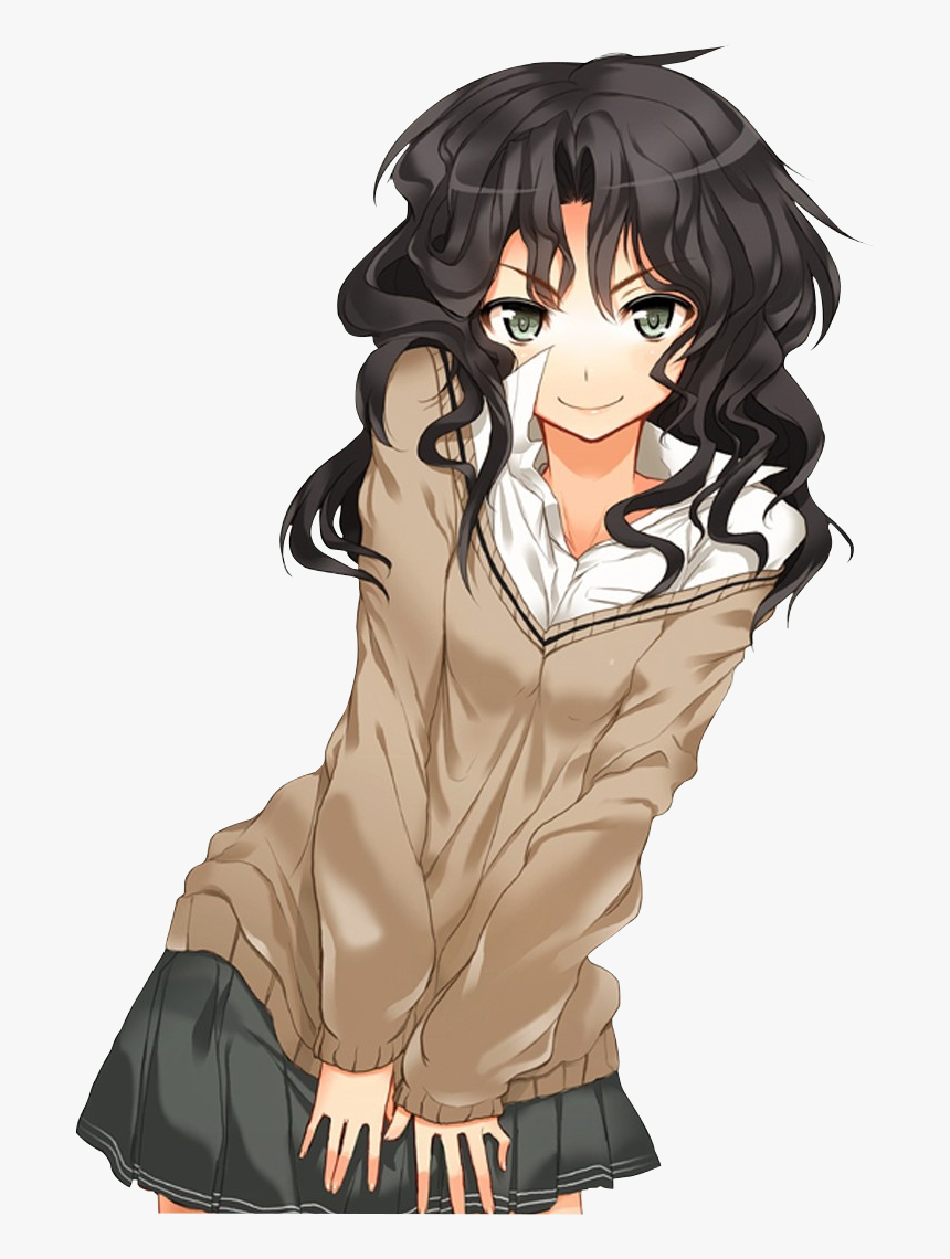 Anime Curly Hair, Wavy Hair, Messy Hair, Long Hair, - Anime Girl With Curly...