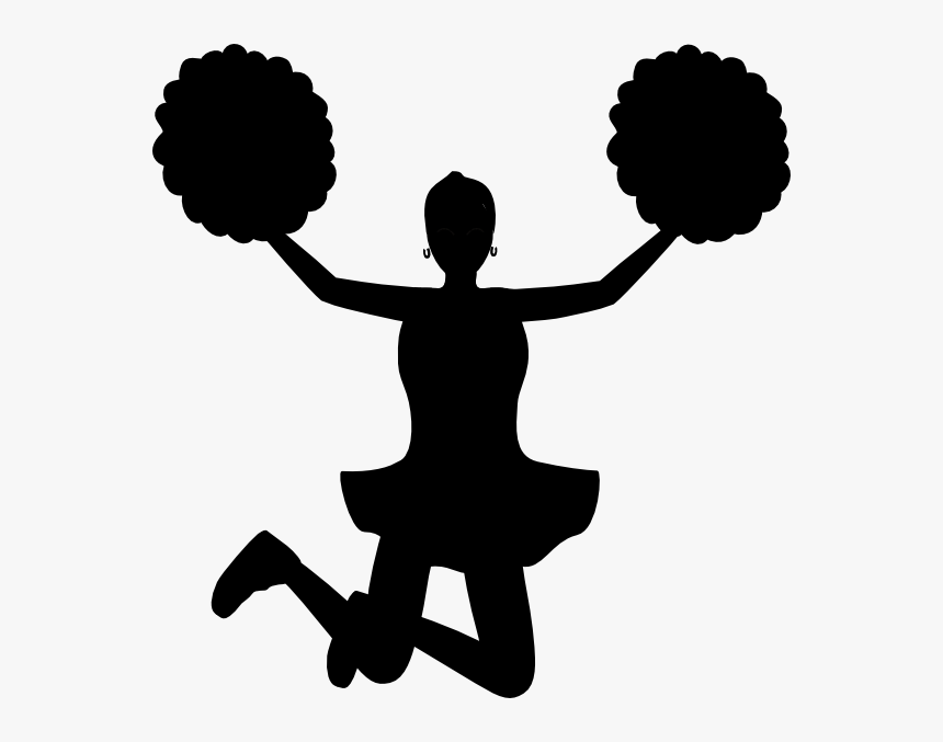 Transparent Cheer Megaphone Png - Cheerleader Clipart Silhouette Png, Png Download, Free Download