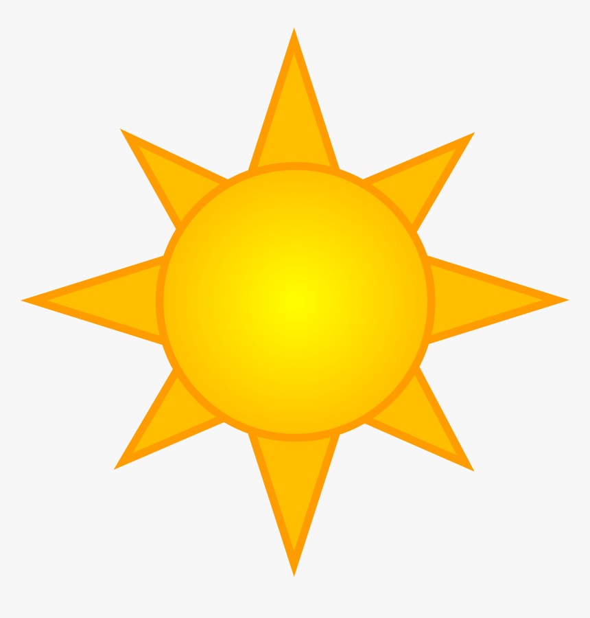Pictures Of A Cartoon Sun - Simple Sun Clipart, HD Png Download, Free Download