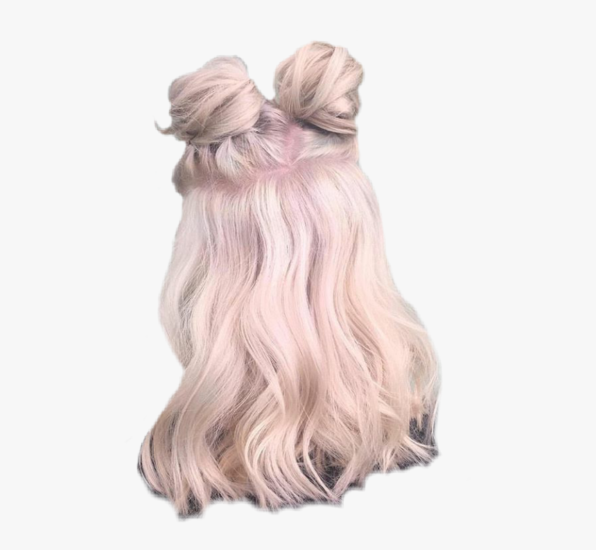 #hair #buns #bun #spacebuns #pastelaesthetic #pastel - Light Pink Hair Bun, HD Png Download, Free Download